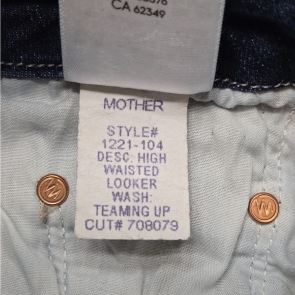 Mother Jeans High Waisted Looker In Teaming Up Size 28 Womens - Picture 6 of 12